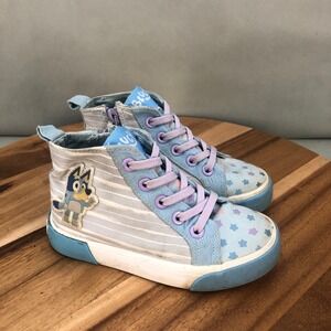 Ground Up Bluey Toddler Girls High Top Sneakers Size 10 Light Blue